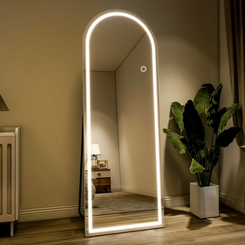   LED Arched Full Length Mirror Standing...