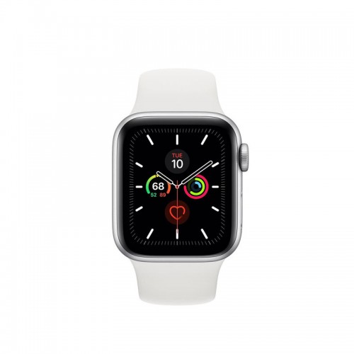 Apple Watch Series 5 40mm Silver Aluminum Case with White Sport Band (GPS)