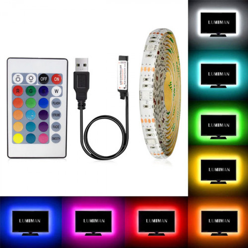 RGB TV Back Side USB LED Light - 2 Meter