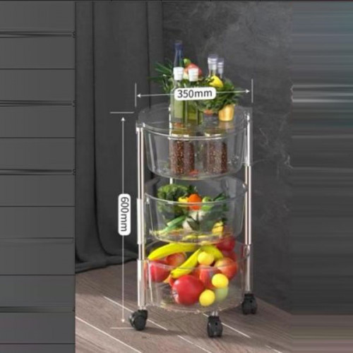 3 Layer Acrylic Round Rack with Tiers