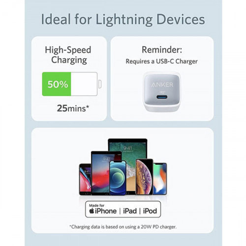 Anker PowerLine III Flow USB-C to Lightning Cable (1.8m/6ft), Blue