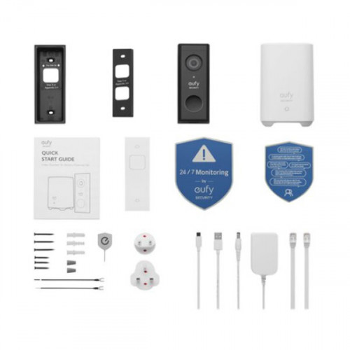  Eufy by Anker , Security, Video Doorbell (Battery-Powered) Kit, 2K Resolution, 180-Day Battery Life
