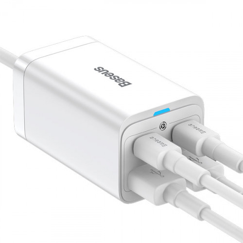 Baseus 65W GaN3 USB C Charging Station with 2 Outlets Extender &3 Fast Charging Ports
