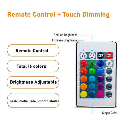 Diamond RGB Crystal Table Lamp with Remote