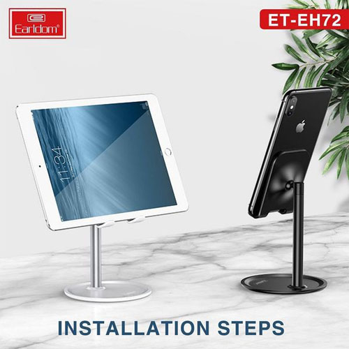 Earldom Mini Stand All Smart Phones - Silver