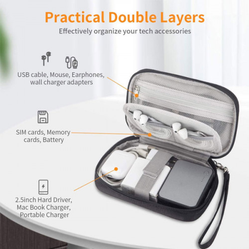 Portable Mini Cable Organizer Bag