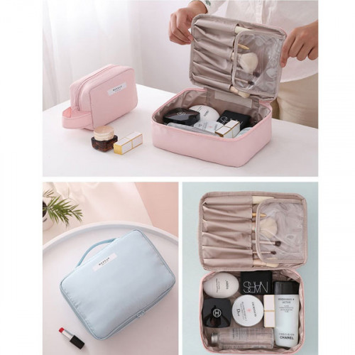 Portable Cosmetic Make Up Storage Pouch - Gray