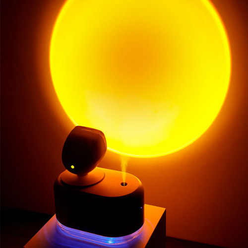 2 in 1 Mini Wireless Sunset Lamp with Air Humidifier
