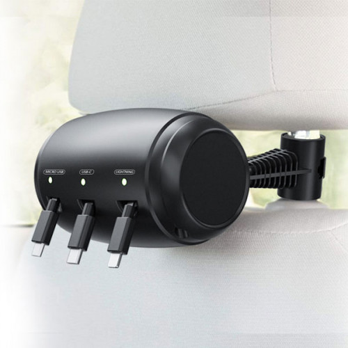Car Retractable Cord 3 in 1 Power Chargi...