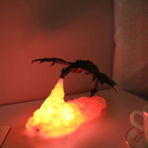 3D Printed LED Dragon Lamps