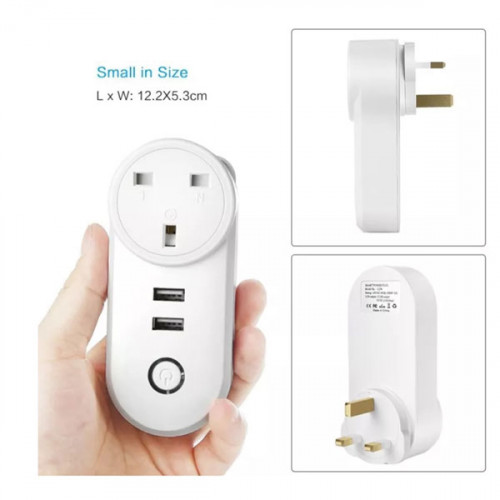 Smart WiFi  Plug Socket With 2 USB Ports and App Control