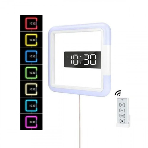 7 Colors Changing LED Wall Clock with Re...