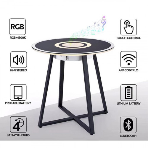 Portable Table RGB Lamp with Speaker