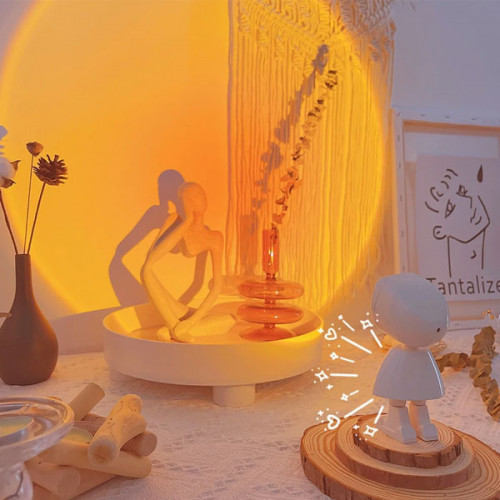 Robot Figure Rechargeable Sunset Projector Led Light