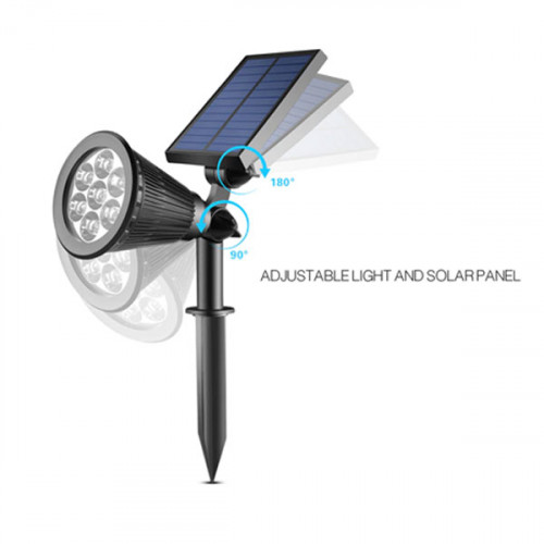 Solar LED Garden RGB Color Changing Spot Light