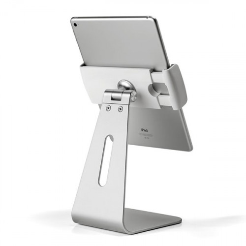 UPERGO AP-7S Aluminum Alloy Height Adjustable Tablet Stand/Holder For upto 13" iPad And Tablet - Silver