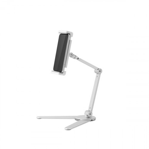 UPERGO AP-7V Adjustable Aluminum Smartphone, Tablet Stand/Holder For upto 13" iPad And Tablet - Silver