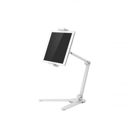 UPERGO AP-7V Adjustable Aluminum Smartphone, Tablet Stand/Holder For upto 13" iPad And Tablet - Silver