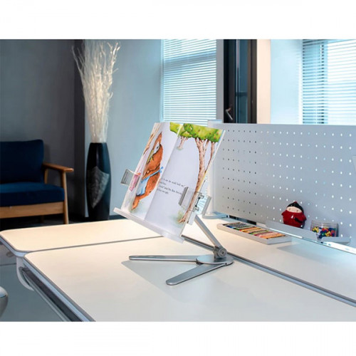 UPERGO AP-7VB Portable Adjustable Aluminum Book Holder/Stand - Silver