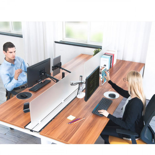 UPERGO OL-3T Aluminum 3 in 1 Monitor Arm, Laptop Stand And Tablet Mount For Gaming And Office Use, 17" - 32", Each Arm upto 7 KG - Black