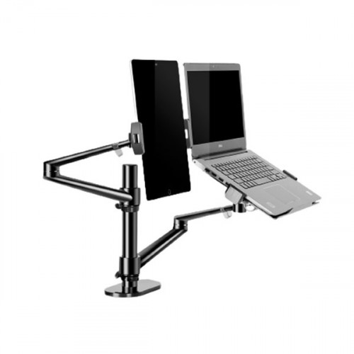 UPERGO OL-3T Aluminum 3 in 1 Monitor Arm, Laptop Stand And Tablet Mount For Gaming And Office Use, 17" - 32", Each Arm upto 7 KG - Black