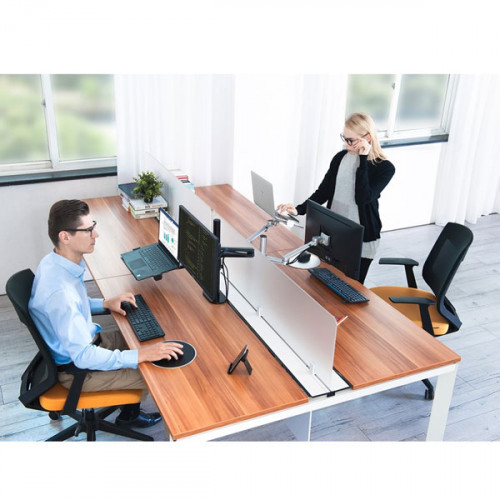 UPERGO OL-3T Aluminum 3 in 1 Monitor Arm, Laptop Stand And Tablet Mount For Gaming And Office Use, 17" - 32", Each Arm upto 7 KG - Black