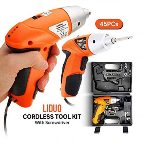 Portable Rechargeable Cordless 45 Pcs Screwdrivers Wireless Set 