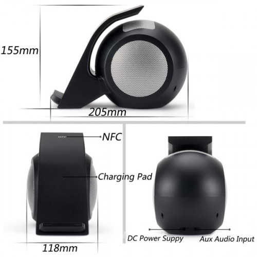 Bluetooth Speaker with Fast Wireless Charger