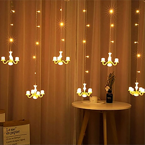      Led Chandelier Curtain String Light...
