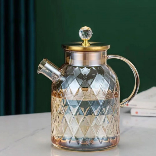 Light Luxury Glass Flower Teapot Kettle ...