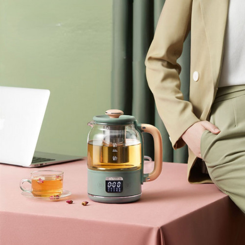 Bear Tea Maker Multi-Function Mini Glass Electric Kettle 0.8 L - Green