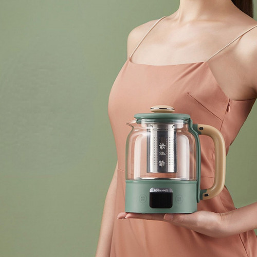 Bear Tea Maker Multi-Function Mini Glass Electric Kettle 0.8 L - Green