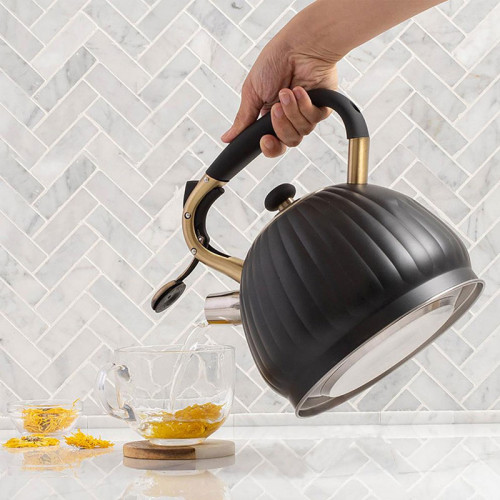 RUYIHOFF Pumpkin Shape Tea Kettle With Stainless Steel Infuser 3.5L