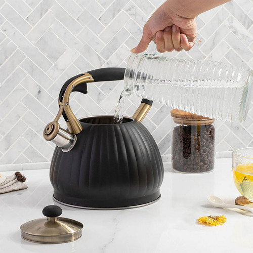RUYIHOFF Pumpkin Shape Tea Kettle With Stainless Steel Infuser 3.5L
