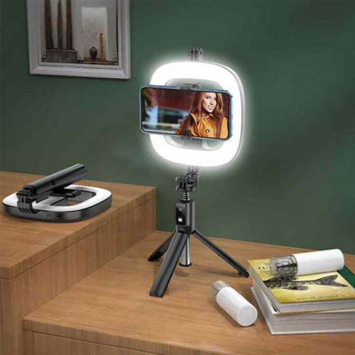 Hoco LV03 Plus Brodcast And Remote Selfie Stand With Fill Light