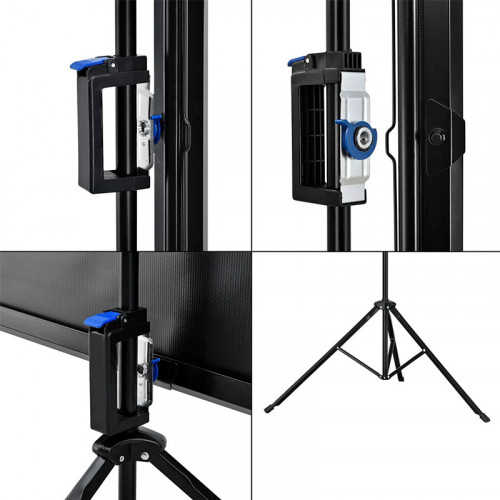 Portable Projector Screen with Stand 180 cm x 180 cm - White