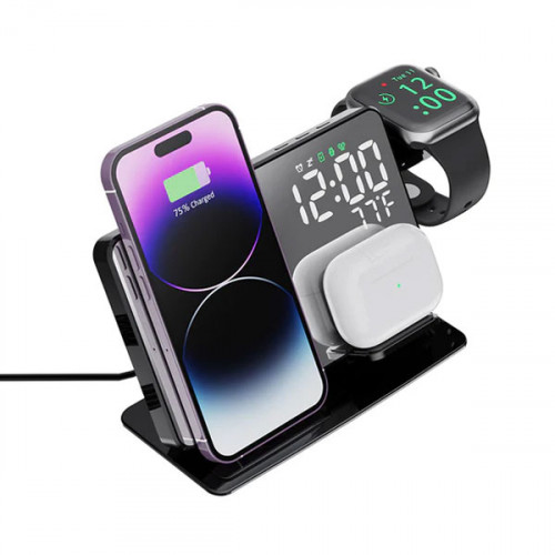 6 in 1 Wireless Charger Station with Ala...