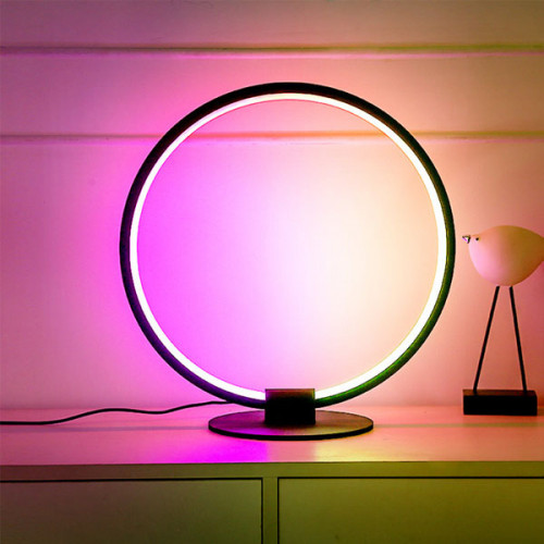 RGB Dimming Ring Modern Colorful Desk Lamp with Remote