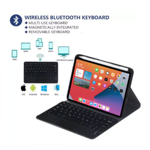 Foldable Case For Apple iPad Mini 6 with Rechargeable Keyboard 