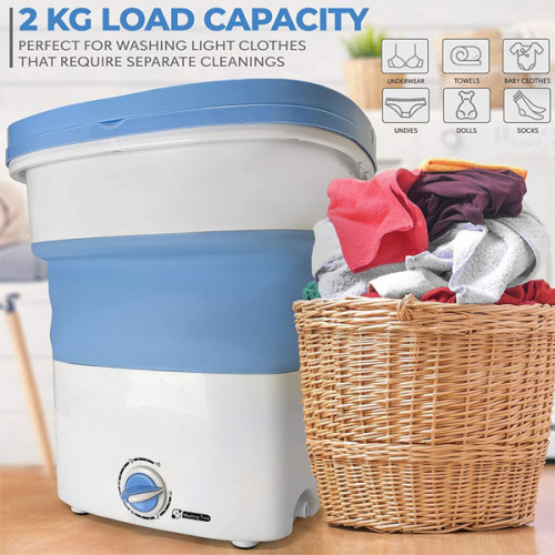     Portable Mini Washing Machine Lightweight Collapsible Bucket 