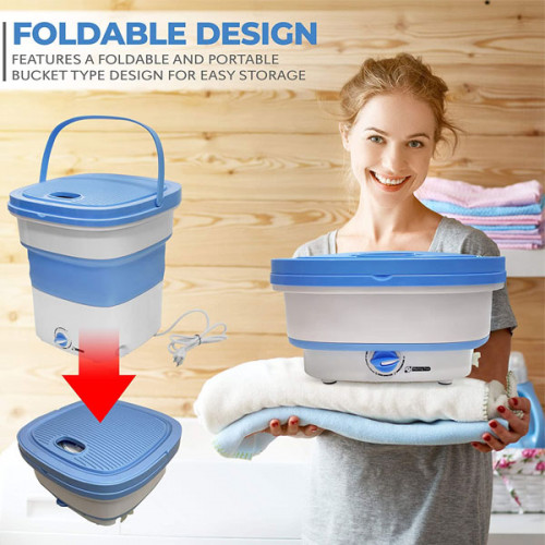     Portable Mini Washing Machine Lightweight Collapsible Bucket 