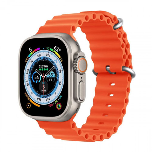 Ocean Band Apple Watch Band For  49mm 45mm 44mm 42mm Apple Watch - Orange