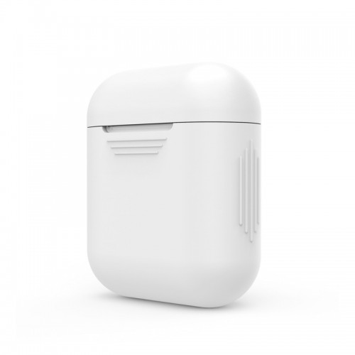 Apple AirPods Silicone Protective Case + Strap - White