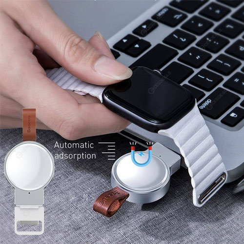 Baseus Dotter mini Qi 2.5W wireless charger for Apple Watch - Black