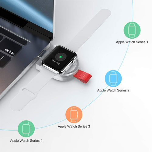 Baseus Dotter mini Qi 2.5W wireless charger for Apple Watch - Black