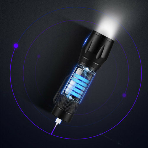 Mini Rechargeable Flashlight Torch Lamp 