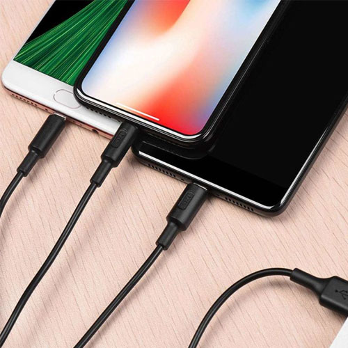 HOCO 3 in 1 Cable For Lightning , Type-C and USB Devices 
