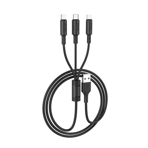 HOCO 3 in 1 Cable For Lightning , Type-C and USB Devices 