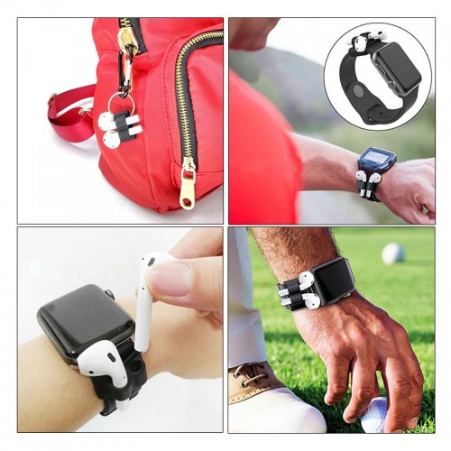 Portable Anti-lost Silicone Apple Airpods Carrying Strap For Apple Watch