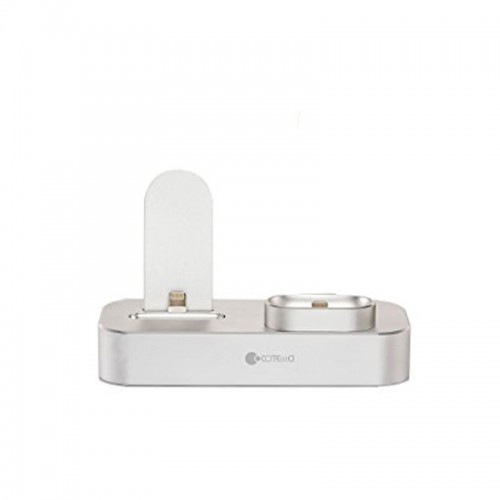COTEetCI 2 in 1 Charging Dock For Apple iPhone & Apple Airpods - Silver